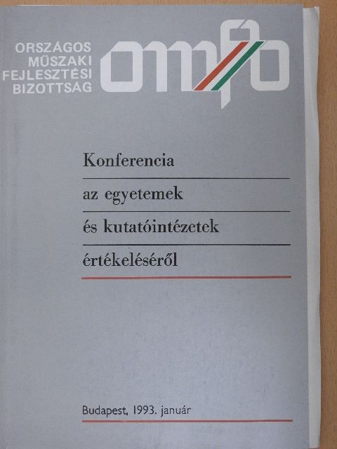 Berényi Dénes - Konferencia az egyetemek és kutatóintézetek értékeléséről [antikvár]