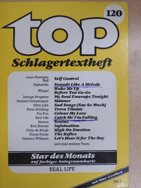 Herbert Grönemeyer - Top Schlagertextheft 120 [antikvár]