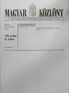 Magyar Közlöny 2005. december 9. II. [antikvár]