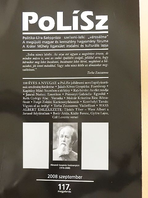 Botár Attila - PoLíSz 2008. szeptember [antikvár]
