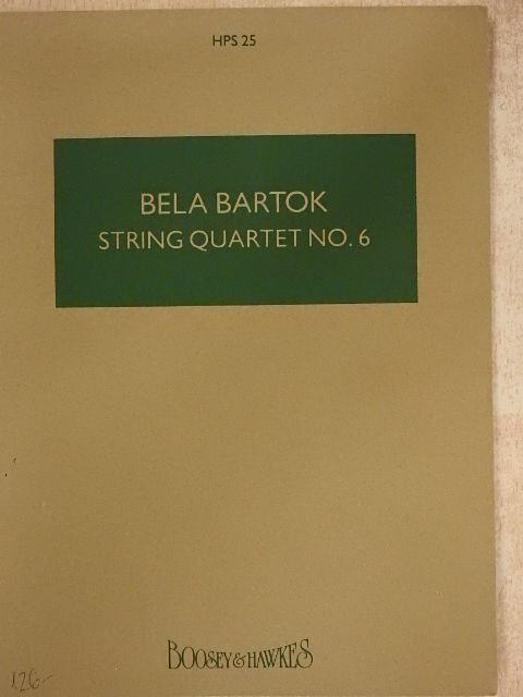 Bartók Béla - String Quartet No. 6 [antikvár]