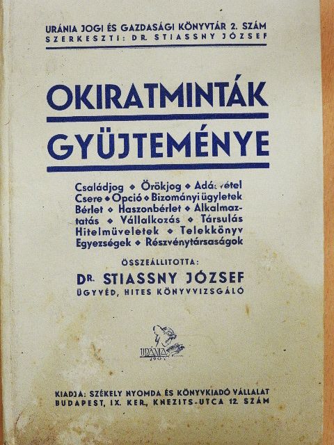 Okiratminták gyüjteménye [antikvár]
