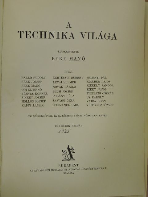 Balló Rudolf - A technika világa [antikvár]