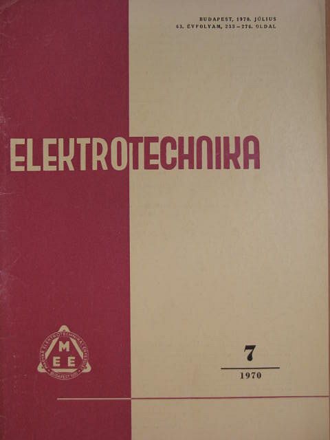 Bánfai György - Elektrotechnika 1970. július [antikvár]