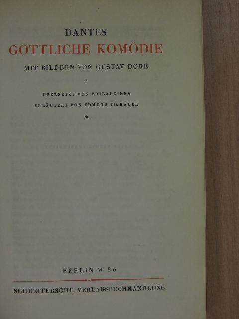 Dante Alighieri - Göttliche Komödie [antikvár]