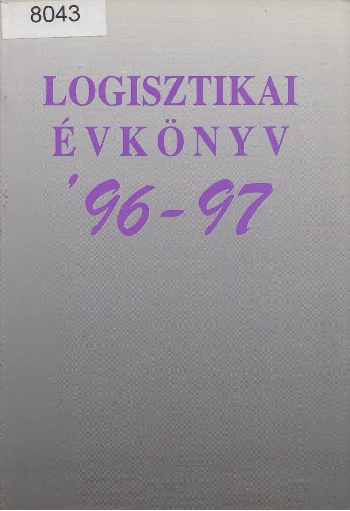 Prof. Dr. Knoll Imre - Logisztikai évkönyv '96-97 [antikvár]