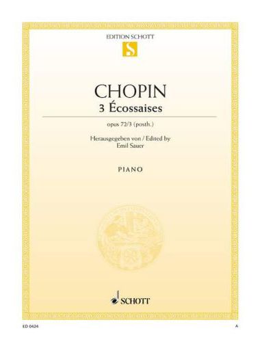 Chopin - TROIS ECOSSAISEN OP.72 NO.3 FÜR KLAVIER (SAUER) ANTIKVÁR