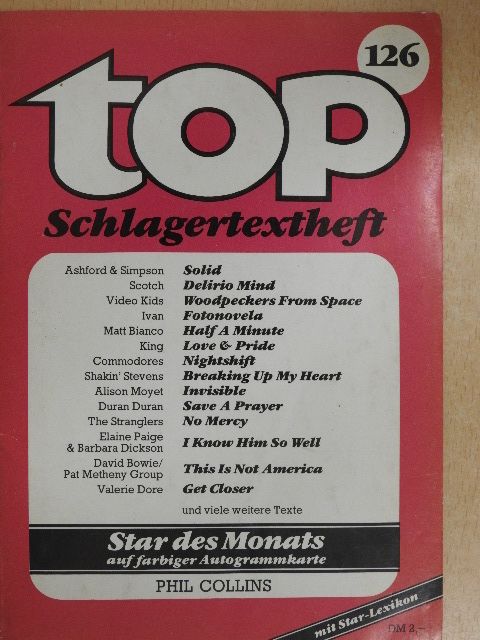 Alison Moyet - Top Schlagertextheft 126 [antikvár]