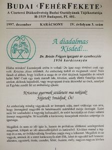 Agonás Péter - Budai FehérFekete 1997. december [antikvár]