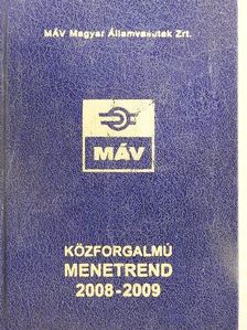 Közforgalmú menetrend 2008-2009 [antikvár]