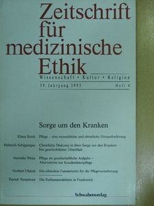 Heinrich Schipperges - Zeitschrift für medizinische Ethik 1993/4 [antikvár]