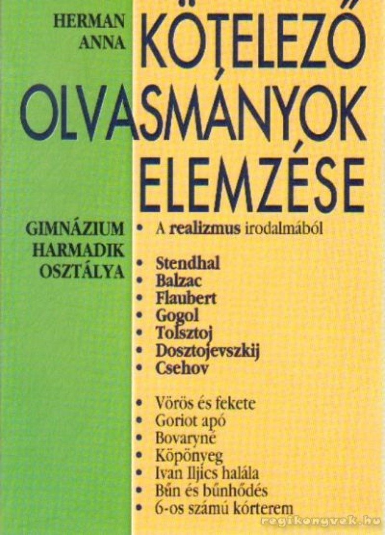 Herman Anna - Kötelező olvasmányok elemzése 4. [antikvár]