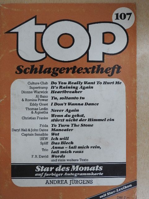 Dionne Warwick - Top Schlagertextheft 107 [antikvár]