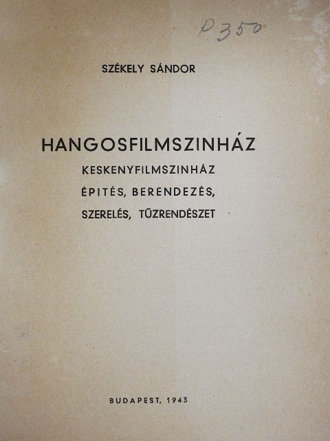 Székely Sándor - Hangosfilmszinház [antikvár]