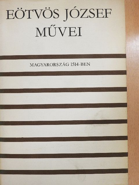 Eötvös József - Magyarország 1514-ben [antikvár]