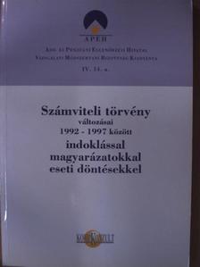 Dr. Kis Pálné - Számviteli törvény változásai 1992-1997 között indoklással, magyarázatokkal, eseti döntésekkel [antikvár]