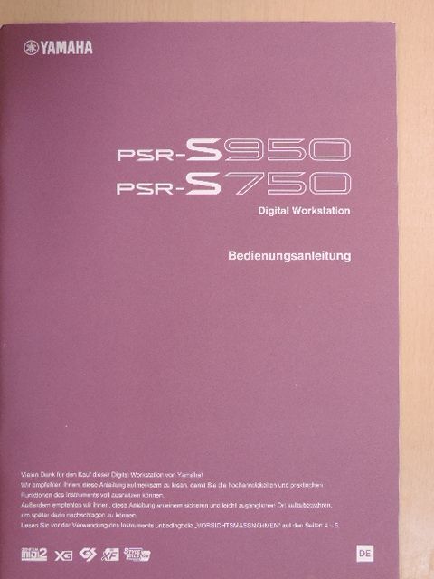 PSR-S950, PSR-S750 Digital Workstation [antikvár]