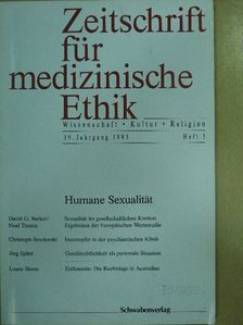 Christoph Smolenski - Zeitschrift für medizinische Ethik 1993/3 [antikvár]