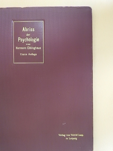 Hermann Ebbinghaus - Abriss der Psychologie [antikvár]