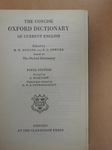 The Concise Oxford Dictionary of Current English [antikvár]