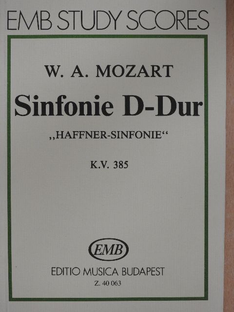 W. A. Mozart - Sinfonie D-Dur [antikvár]