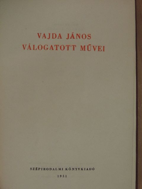 Komlós Aladár - Vajda János válogatott művei [antikvár]