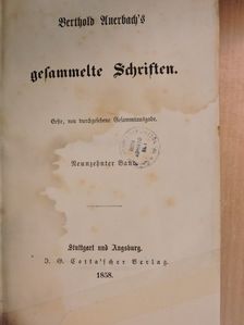 Berthold Auerbach - Berthold Auerbach's gesammelte Schriften 19-20. (gótbetűs) [antikvár]