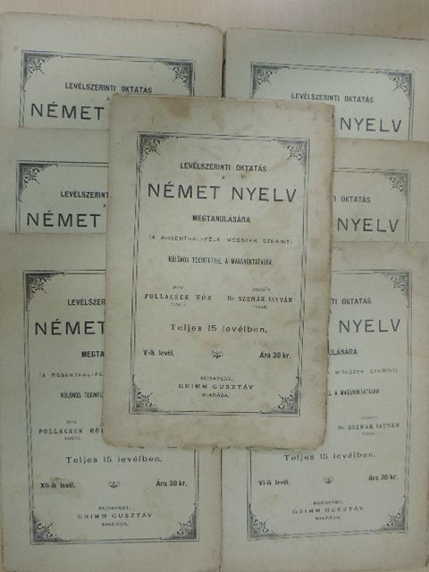 Pollacsek Mór - Levélszerinti oktatás a német nyelv megtanulására V-VIII., XII-XIV. (nem teljes) [antikvár]