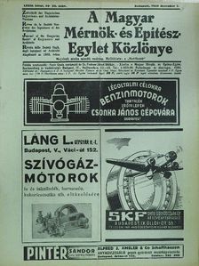 Stefániai Richárd - A Magyar Mérnök- és Építész-Egylet Közlönye 1939. december 3. [antikvár]