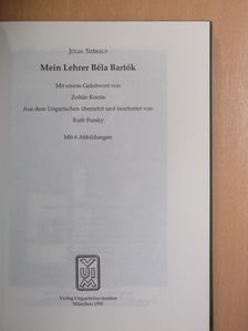 Júlia Székely - Mein Lehrer Béla Bartók [antikvár]