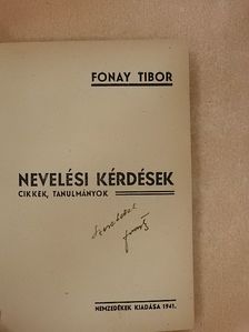 Fonay Tibor - Nevelési kérdések [antikvár]