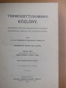 Entz Géza - Természettudományi Közlöny 1910. január-december [antikvár]