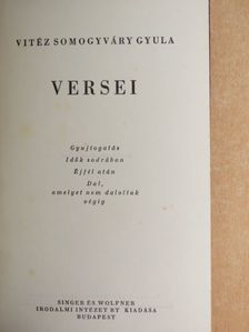 Vitéz Somogyváry Gyula - Vitéz Somogyváry Gyula versei [antikvár]