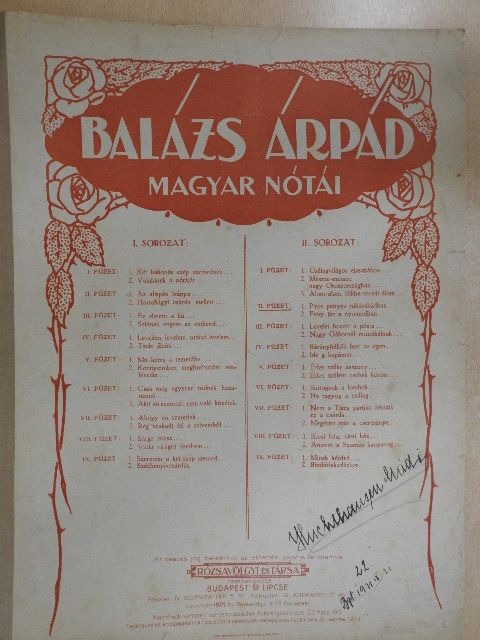 Balázs Árpád - Balázs Árpád magyar nótái II/II. [antikvár]