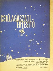 Dr. Érdi Bálint - Csillagászati értesítő 1973/1-2 [antikvár]