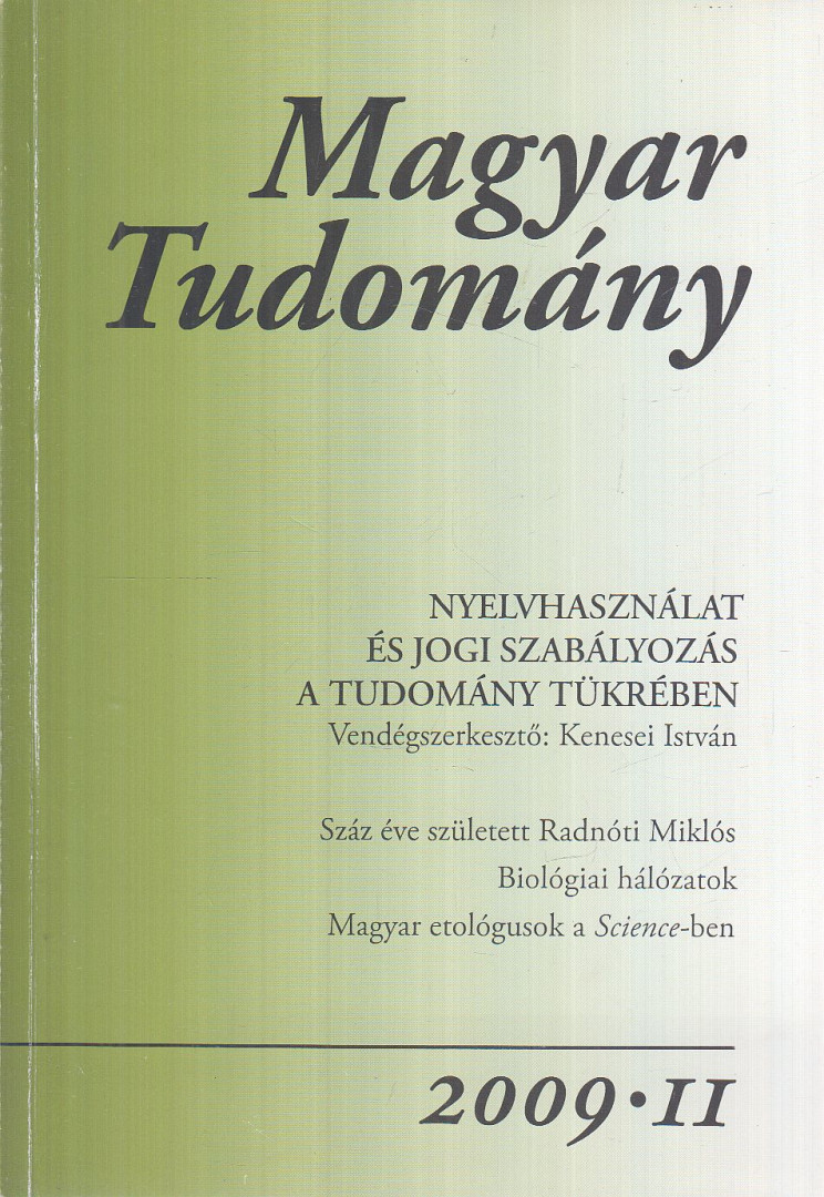 CSÁNYI VILMOS - Magyar Tudomány 2009/11. [antikvár]