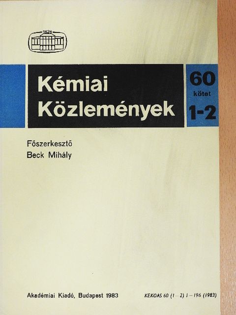 Alberte Pullman - Kémiai Közlemények 1983/1-2. [antikvár]