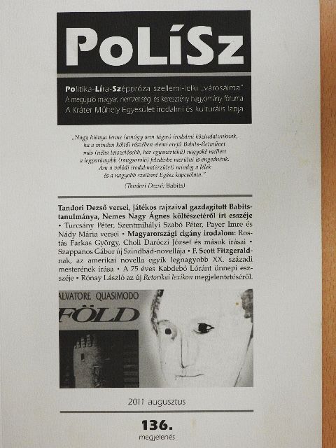 Choli Daróczi József - PoLíSz 2011. augusztus [antikvár]