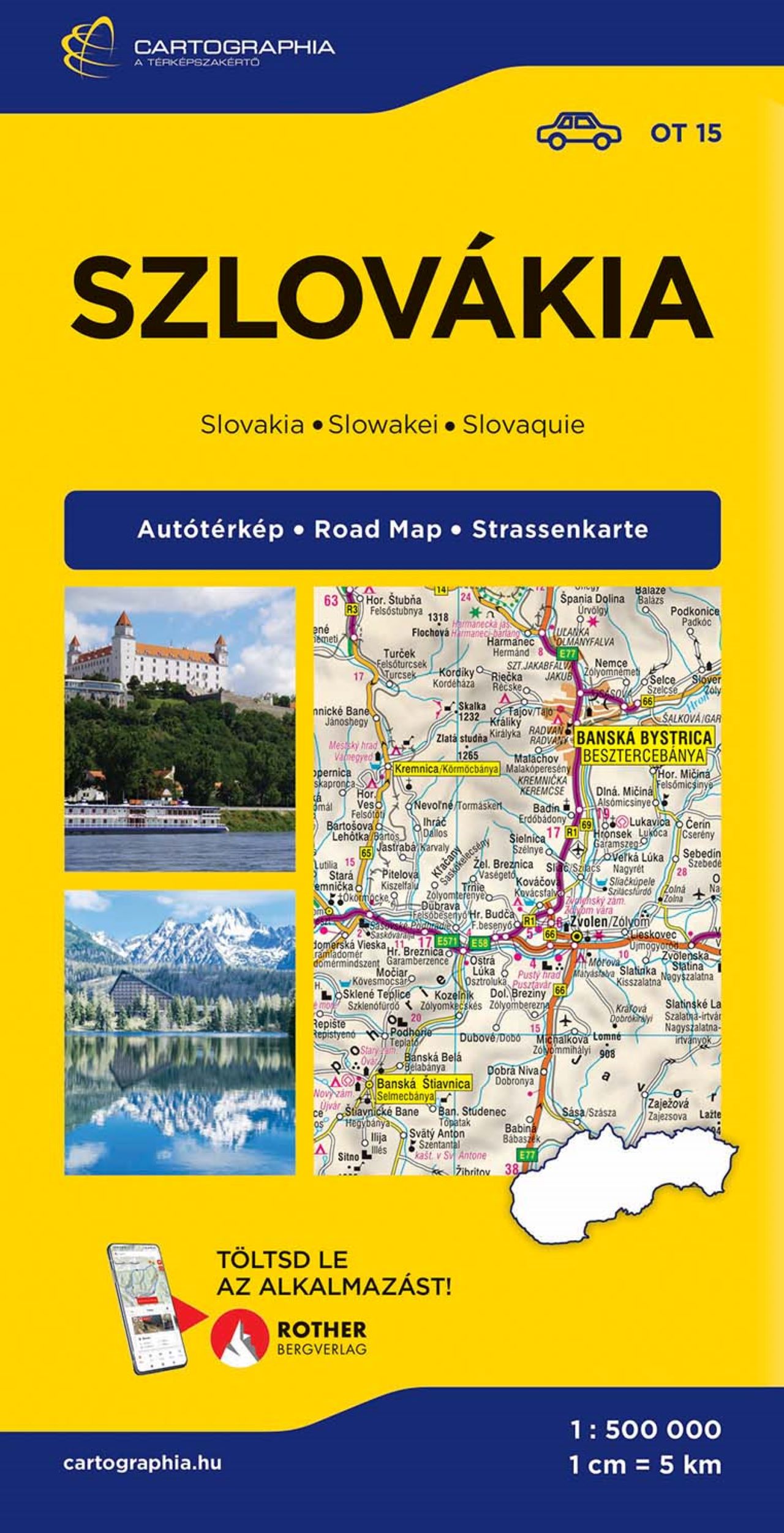 Szlovákia keményborítós autótérkép [OT15]
