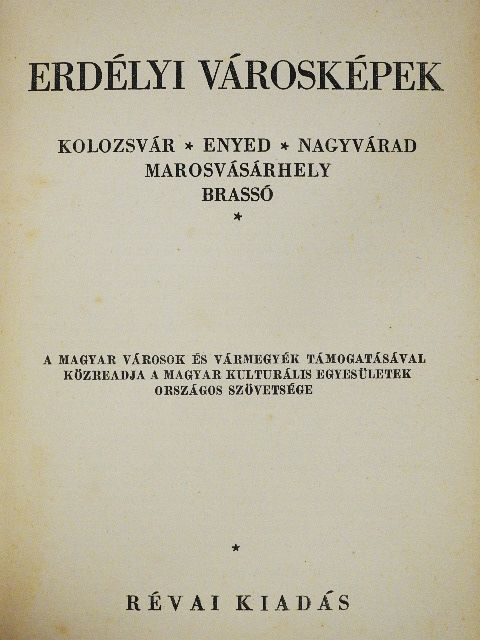 Berde Mária - Erdélyi városképek [antikvár]