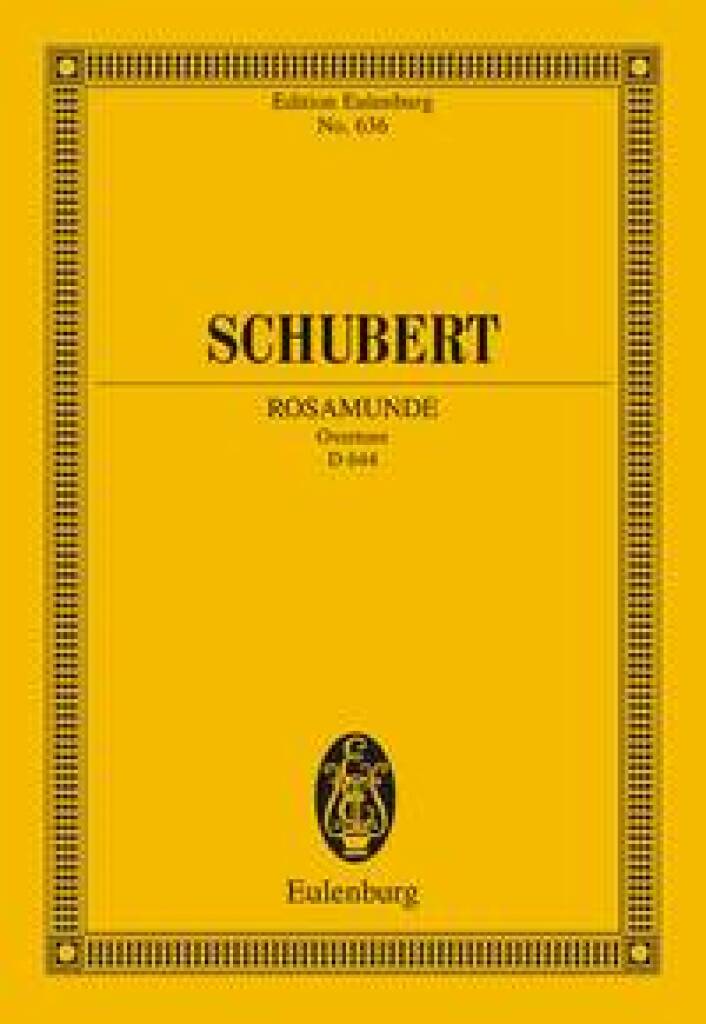 SCHUBERT - ROSAMUNDE OUVERTURE D 644 OP.26 (DIE ZAUBERHARFE) TASCHENPARTITUR, ANTIKVÁR