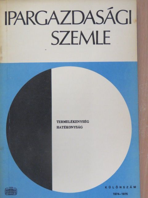 Ipargazdasági szemle Különszám 1974-1975. [antikvár]
