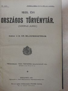 Dinnyés Lajos - 1925. évi Országos Törvénytár [antikvár]