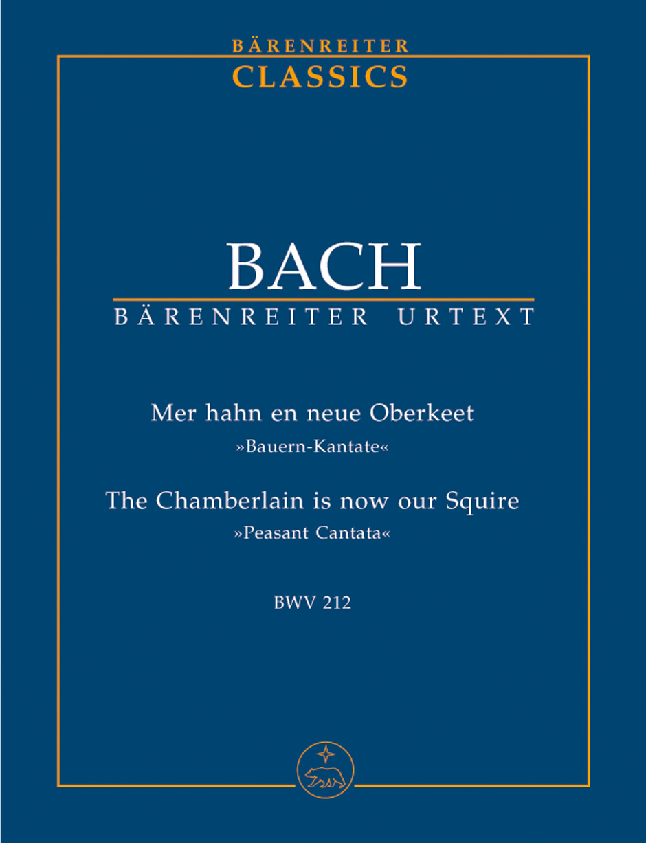 J. S. Bach - MER HAHN EN NEUE OBERKEET "BAUERN-KANTATE" BWV 212, TASCHENPARTITUR
