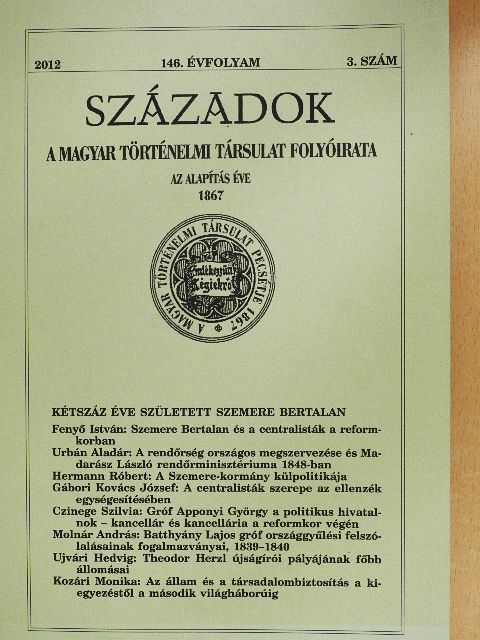 Deák Ágnes - Századok 2012/3. [antikvár]