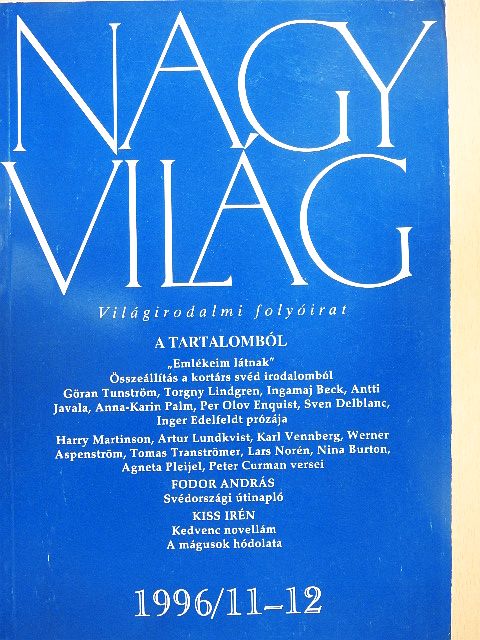 Anna Karin Palm - Nagyvilág 1996. november-december [antikvár]