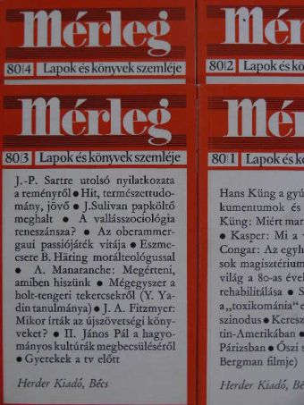 F. Böckle - Mérleg 1980/1-4. [antikvár]