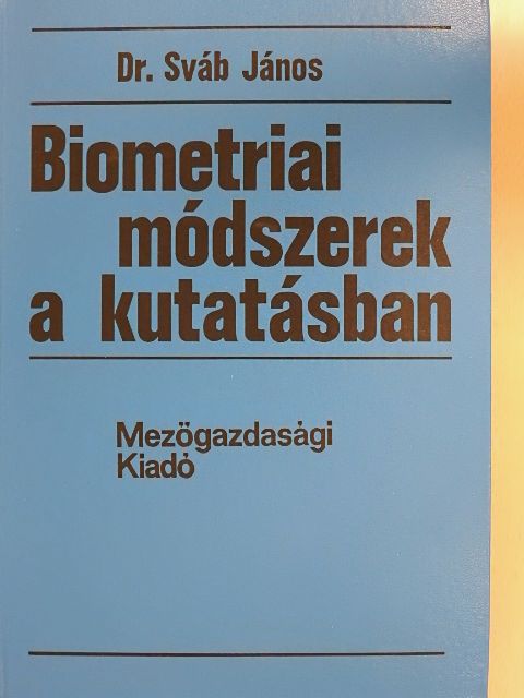 Dr. Sváb János - Biometriai módszerek a kutatásban [antikvár]