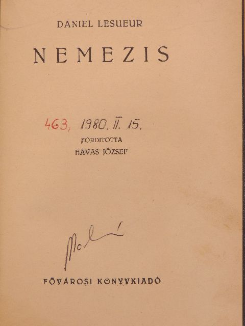 Daniel Lesueur - Nemezis [antikvár]