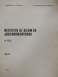 Dr. Klement Tamás - Bevezetés az állam- és jogtudományokba III. [antikvár]